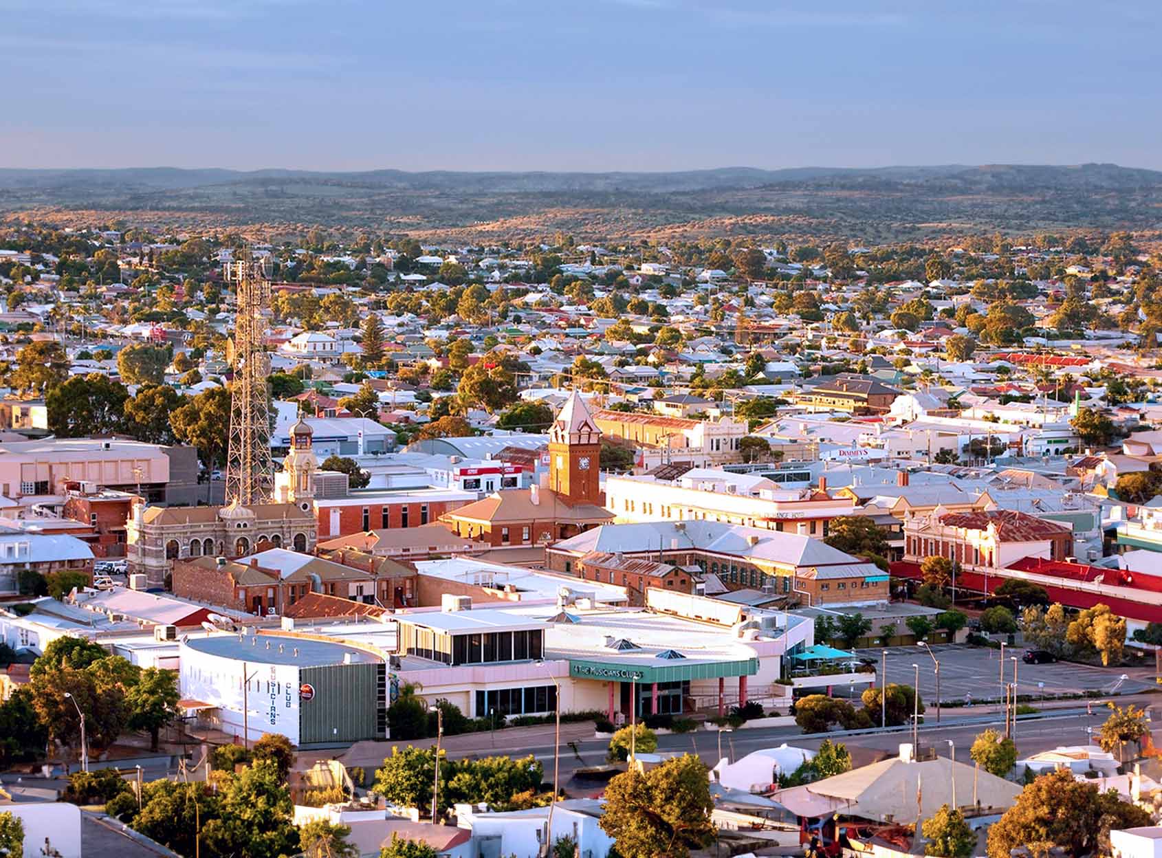Aerial view of Broken Hill township